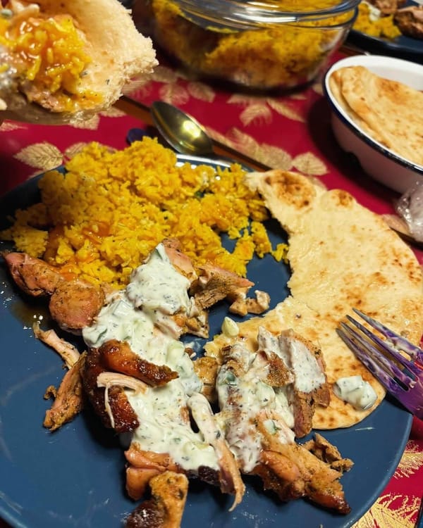 Tandorri Kebab with mint yoghurt