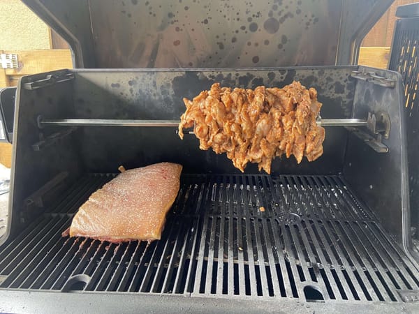 Pork Belly and Chicken Kebab