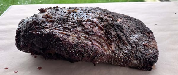 Brisket ready to wrap